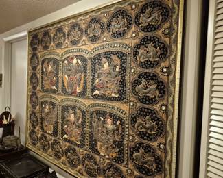 Antique Burmese Kalaga Tapestry