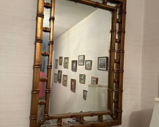 Faux Bamboo Mirror