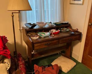 Mid Century Desk, Murano Glass