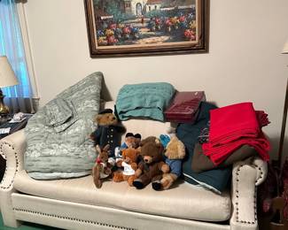 Sofa Bed, Linens, Stuffed Animals