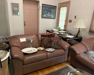 Leather Love Seat