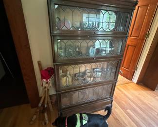 Leaded glass Barrister bookcase