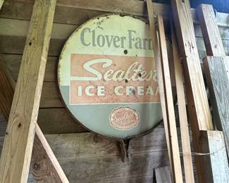 Clover Farm Sealtest Ice Cream sign