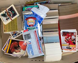 Boxes upon boxes of sports cards