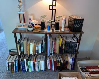 Book shelf with books and decor