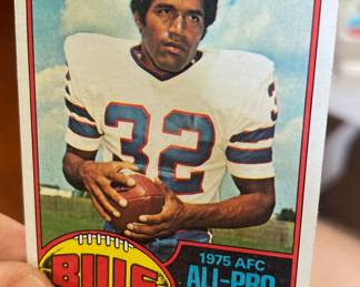1975 AFC All Pro running back O.J. Simpson card