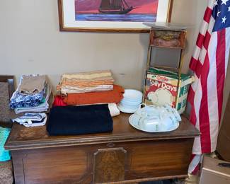 Vtg. Cedar chest and more