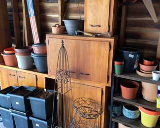 Cupboards and yard and garden