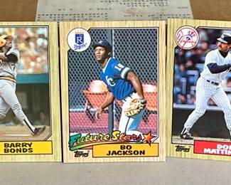 1982 Topps baseball card set with Bo Jackson and Barry Bonds