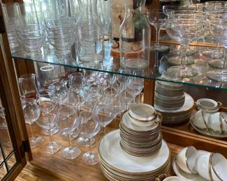 Stemware and china