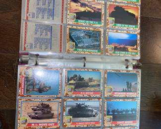 Military trading card album