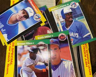 Many Boxes of baseball cards