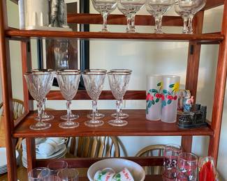 Stemware, barware, cocktail glasses and Tom and Jerry punch set