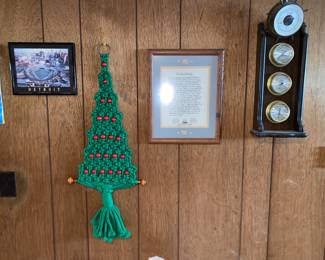 Macrame Christmas tree - wall art