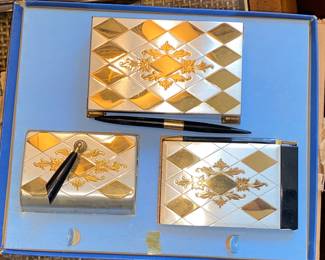 NOS letter and desk set