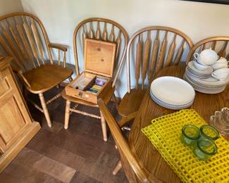 Oak dining chairs