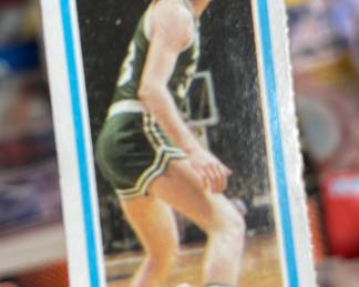 Celtics forward Larry Bird card section