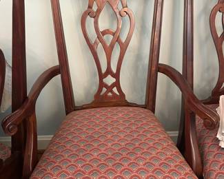 Two Chippendale Arm Chairs and 4 Armless Chairs .. Gorgeous !