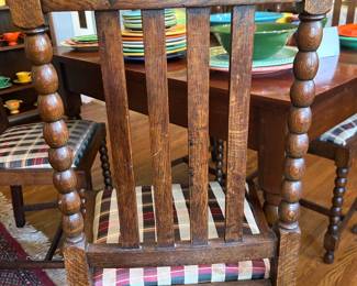 4 Turned and Paneled Kitchen Chairs