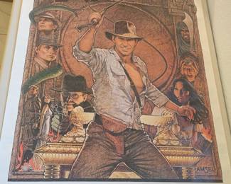 Indiana Jones Raiders of the Lost Arc Theater Poster Excellent Condition