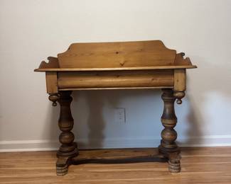 Vintage English Pine Console Table