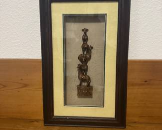 Wood Carving Giraffe Art