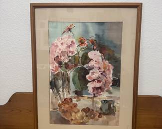 Vintage Watercolor Signed