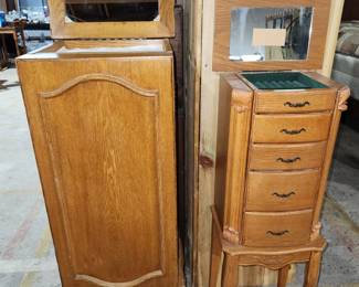 Oak Jewelry Cabinets