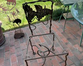 Metal chair without the worn out seat