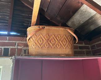 Antique picnic basket