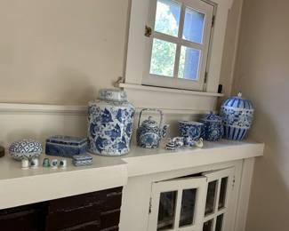 Blue and white pottery
