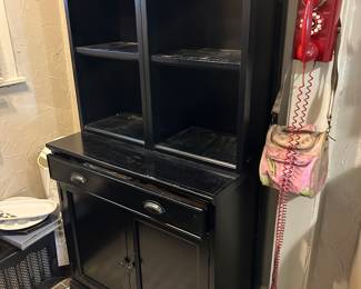 Pottery Barn cabinet and shelves