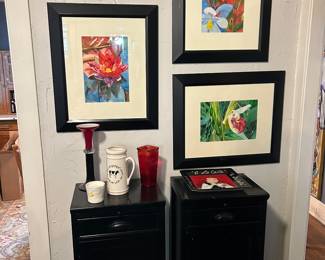 Pottery barn cabinets
Patricia Sanford art