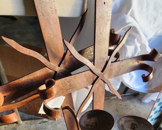 Large hand wrought sconce set