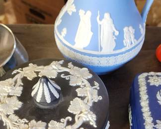 Wedgwood Jasperware, Black, Green, Blue