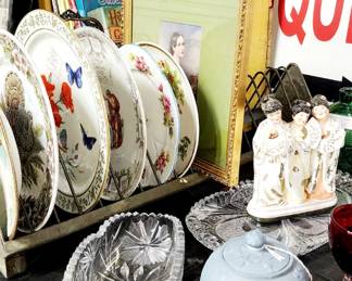 Antique Plates, Antique Figures Heubach, Dresden