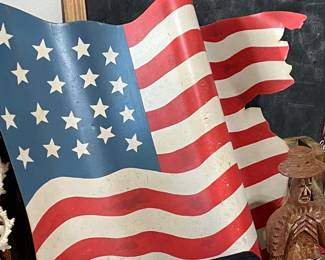 Metal wall art American flag