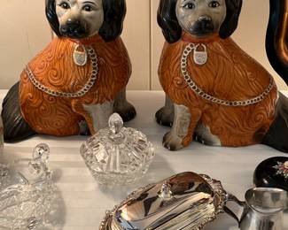 Decorative dog statues purchased at Halls