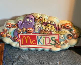 Vintage McDonalds advertisement foam sign