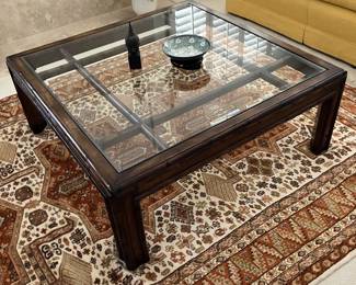 Coffee table and area rug