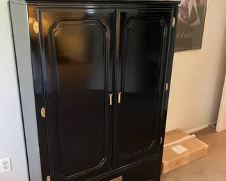 Black lacquered armoire