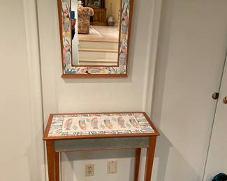 Fish motif mirror and table