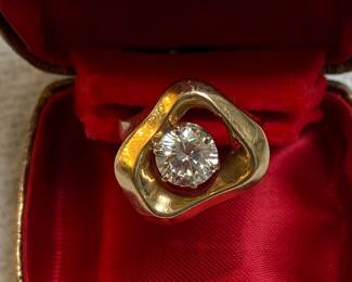 Gold and diamond ring
