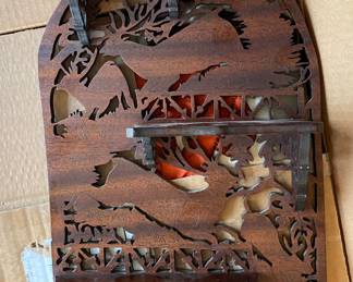 Carved shelf