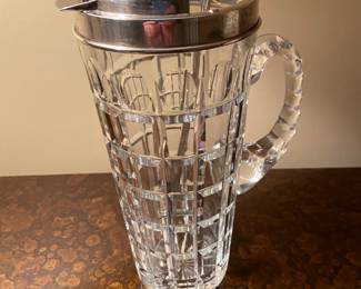 Hawks crystal and sterling martini shaker