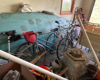 Bikes. Hull to a sail boat