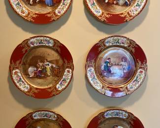 6 Sevres plates