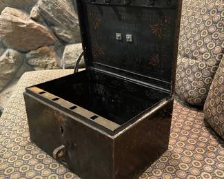 Valuables box signed interior