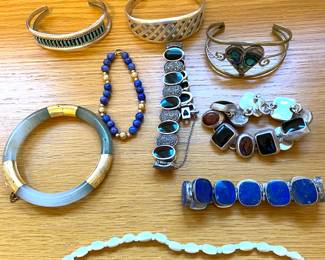 Silver, costume, mid west, lapis