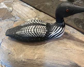 Carved loon